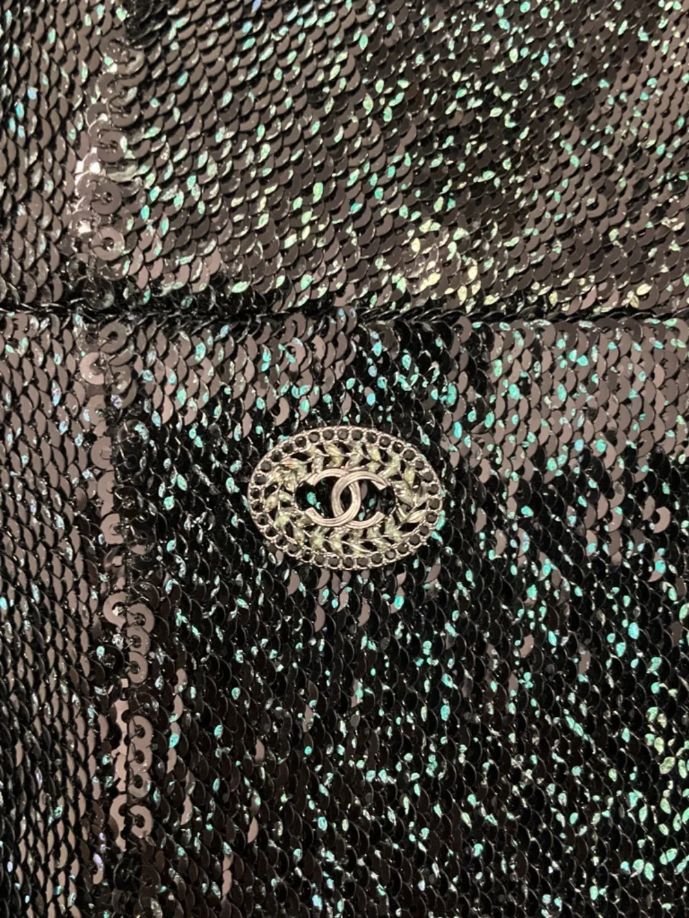 CHANEL green iridescent
